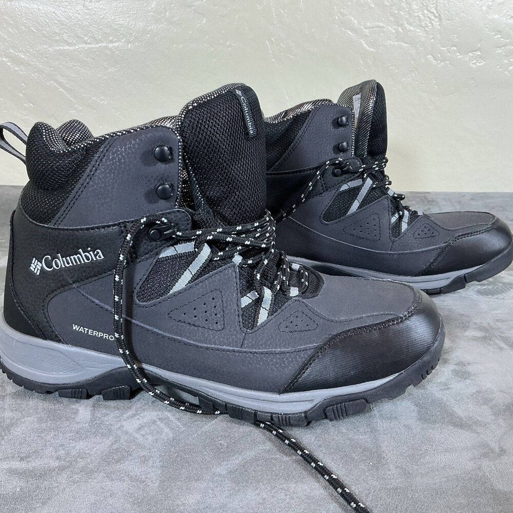 Columbia Sportswear 12 M Omniheat Black Boots Waterproof Rain Weather Men’s